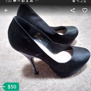 Steve Madden Silk Rhinestone Heels